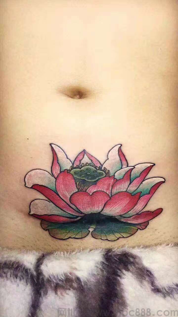 爱好者选择荷花纹身