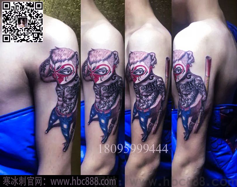 乌鲁木齐纹身_上臂社会猴纹身 乌鲁木齐纹身_上臂社会猴纹身